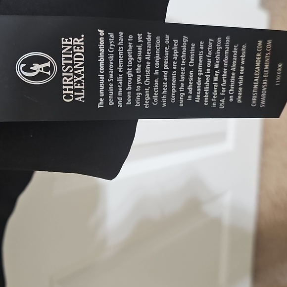 Christine Alexander Black Zip Up Jacket With Swarovski Crystals Sz XL - Picture 6 of 10